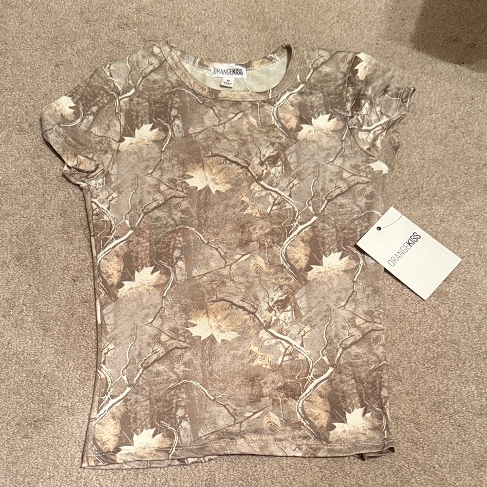 Urban Kross Women's Short Sleeve Camo Tee - Brown